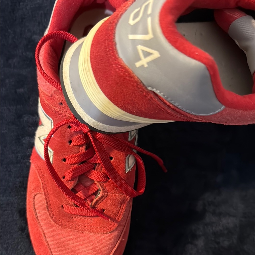 New Balance Red and Gray Sneakers